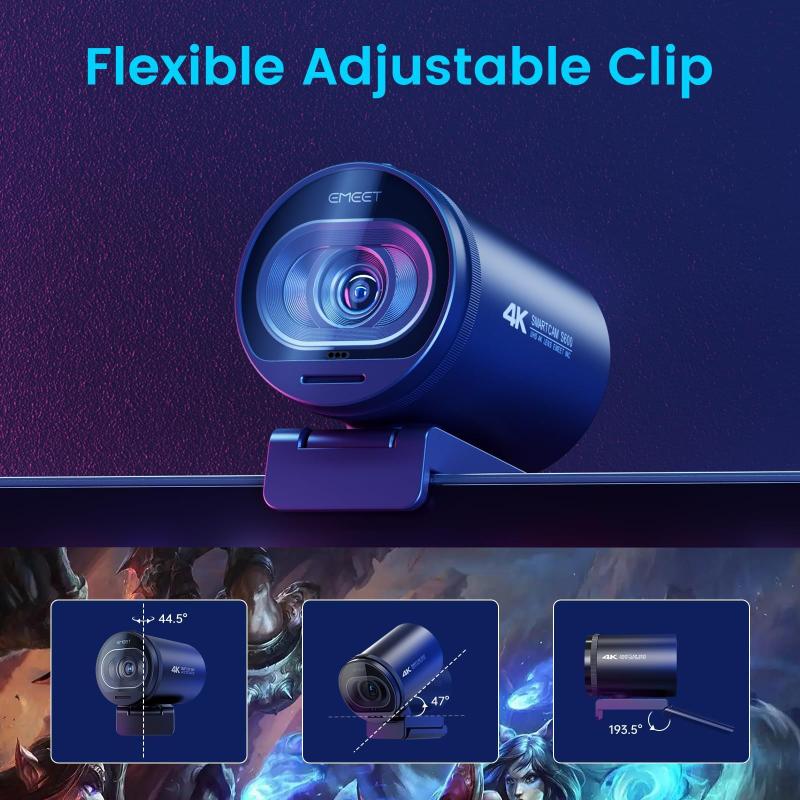 Webcam EMEET S600 4K com Sensor Sony de 1/2,5